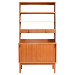 Vintage Teak Bookcase with Drawers