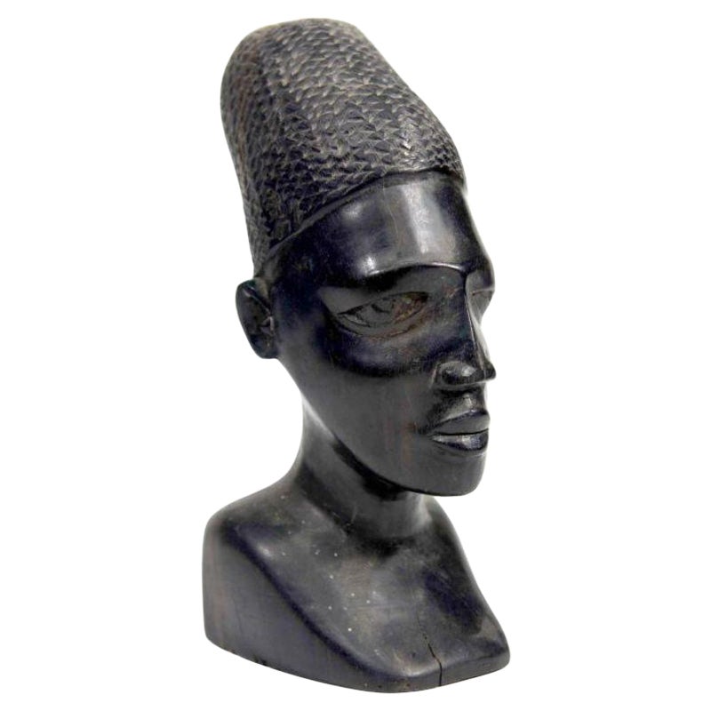 African Ebony Head, 1930 For Sale
