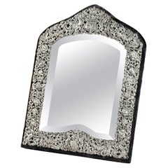 Large and Ornate Silver Table Mirror, a Royal Wedding Gift