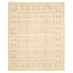 Handgeknüpfter persischer Khotan-Teppich aus Wolle im Übergangsstil, 8' x 10'