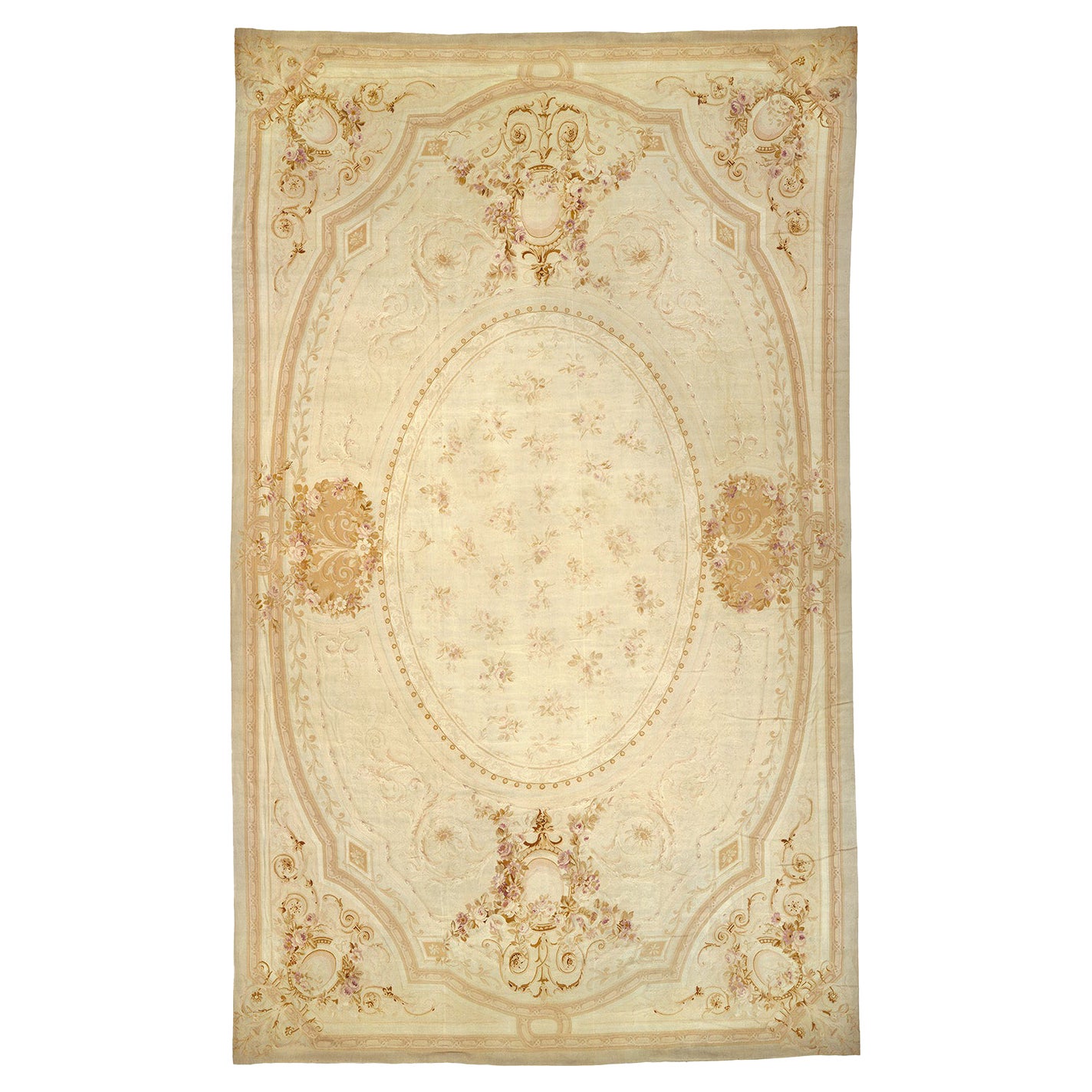 Mid-19th Century, French, Aubusson Rug For Sale