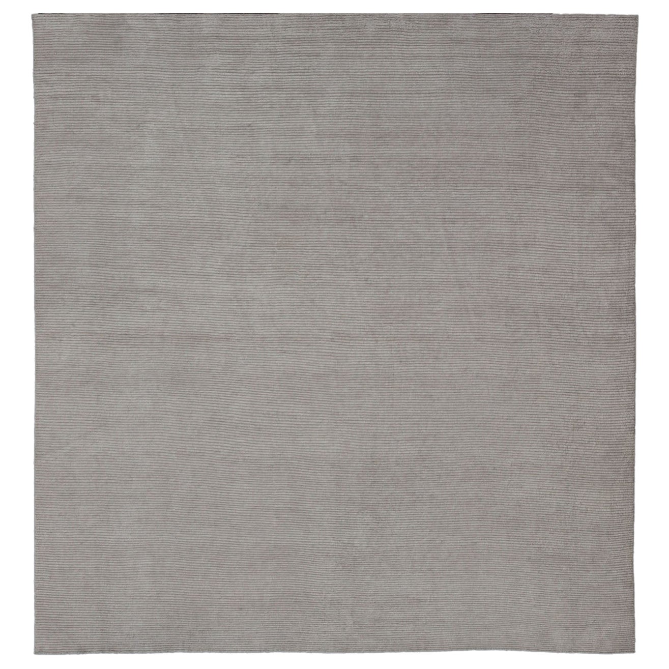 Large Square Modern Rug with Minimalist  Design in off White and Beige For Sale