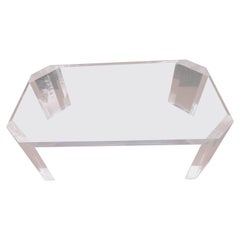 Sparkling Lucite Coffee Table by Charles Hollis Jones "L'AMI"