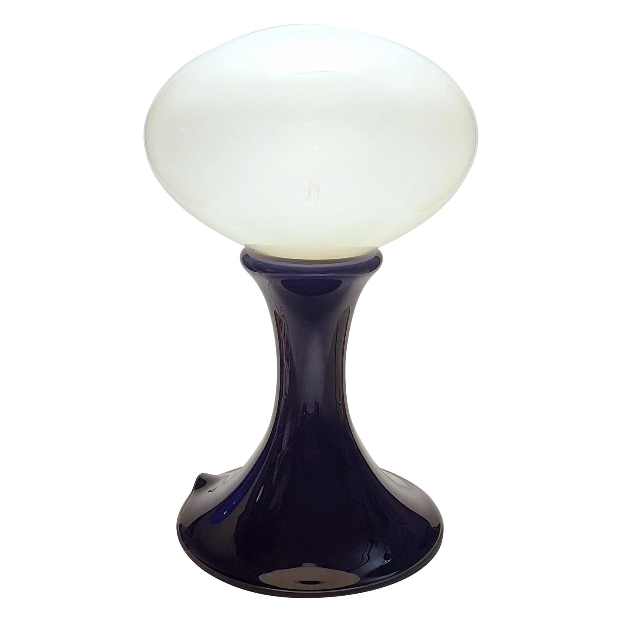 Futura-Tischlampe, handgefertigte zeitgenössische luxuriöse Glasleuchte im Angebot