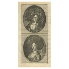 Antique Print of Women from Constantinople 'Istanbul', Turkey, 1698