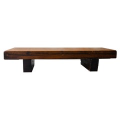 Mid Century Pine Coffee Table From France, Circa 1950