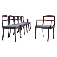 Set of Six Ole Wanscher Dining Chairs for A. J. Iversen, Denmark 1960s
