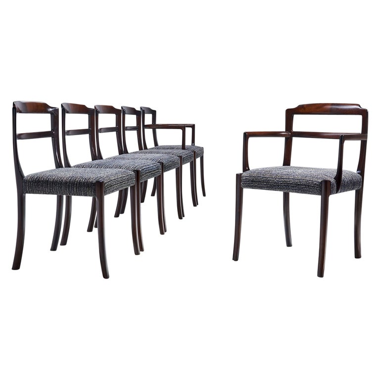 Set of Six Ole Wanscher Dining Chairs for A. J. Iversen, Denmark 1960s For Sale