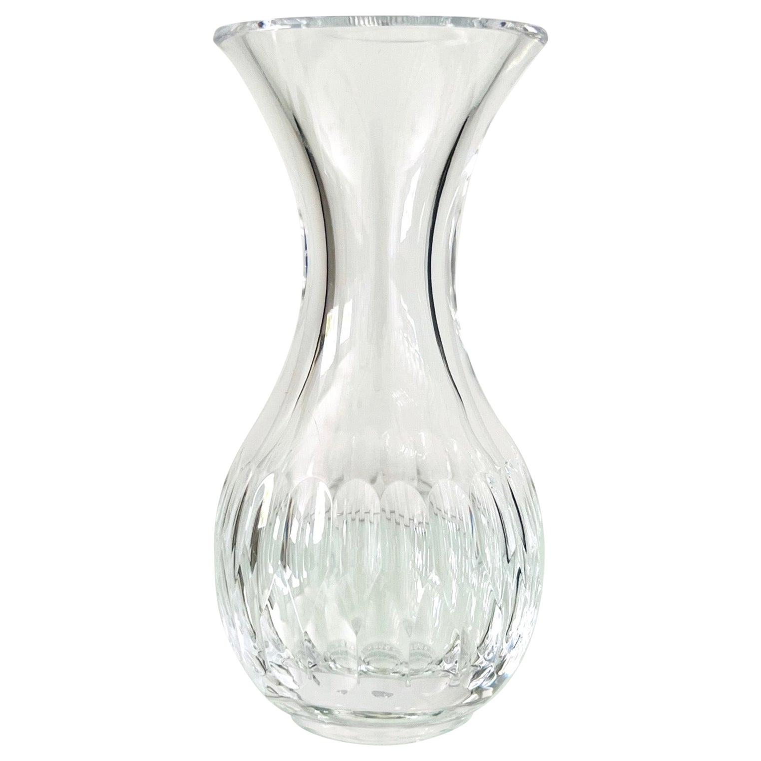 Vintage Waterford Crystal Open Carafe with Faceted Design, C. 1985