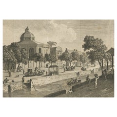 Impression ancienne de Batavia, capitale des Indes orientales néerlandaises, « Indonésie », vers 1820
