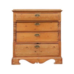 1800s Swedish Unfinished Pine Chest of Drawers