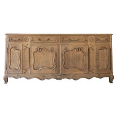 Large French Farmhouse Sideboard in Raw Wood