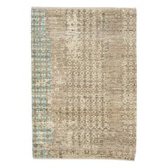 Brown Contemporary Handmade Custom Wool Rug