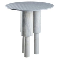Tall Game of Stone Side Table, Blue by Josefina Munoz
