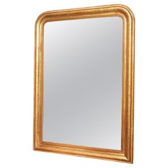 Large Antique French Gold Louis Philippe Mirror, 19th Century