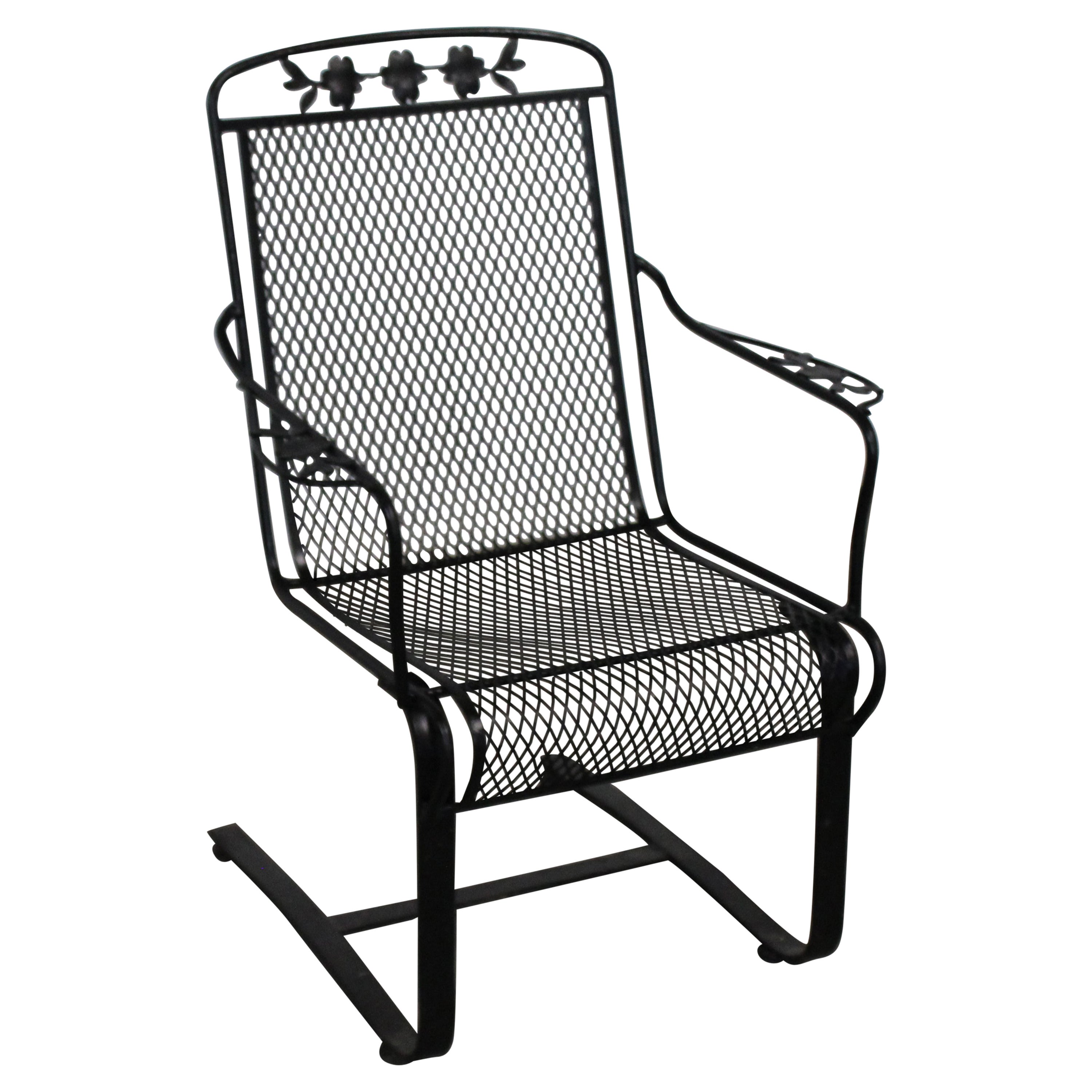 Mid-Century Modern Woodard Springer Rocker Patio Lounge Chair