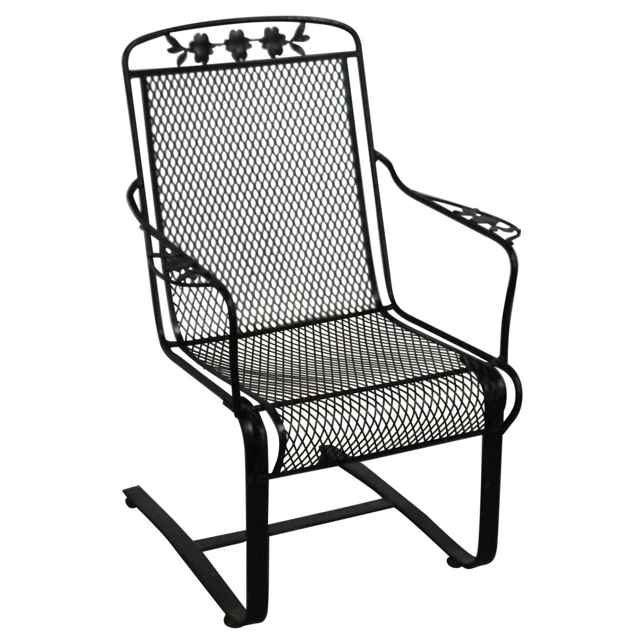Mid-Century Modern Woodard Springer Rocker Patio Lounge Chair For Sale ...