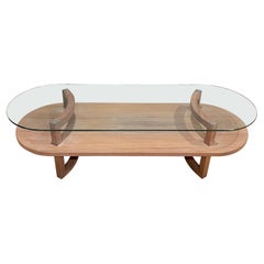 Glass Top Two Tier Modern Coffee Table