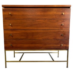 Midcentury Paul McCobb Chest of Drawers on Brass Base 