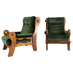 French Oak Armchairs