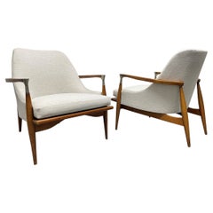 Pair Mid-Century Modern IB Kofod Larsen Style Lounge Chairs