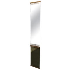 Wall Mirror Ettore Sottsass for Santambrogio and De Berti Glass Brass Midcentury