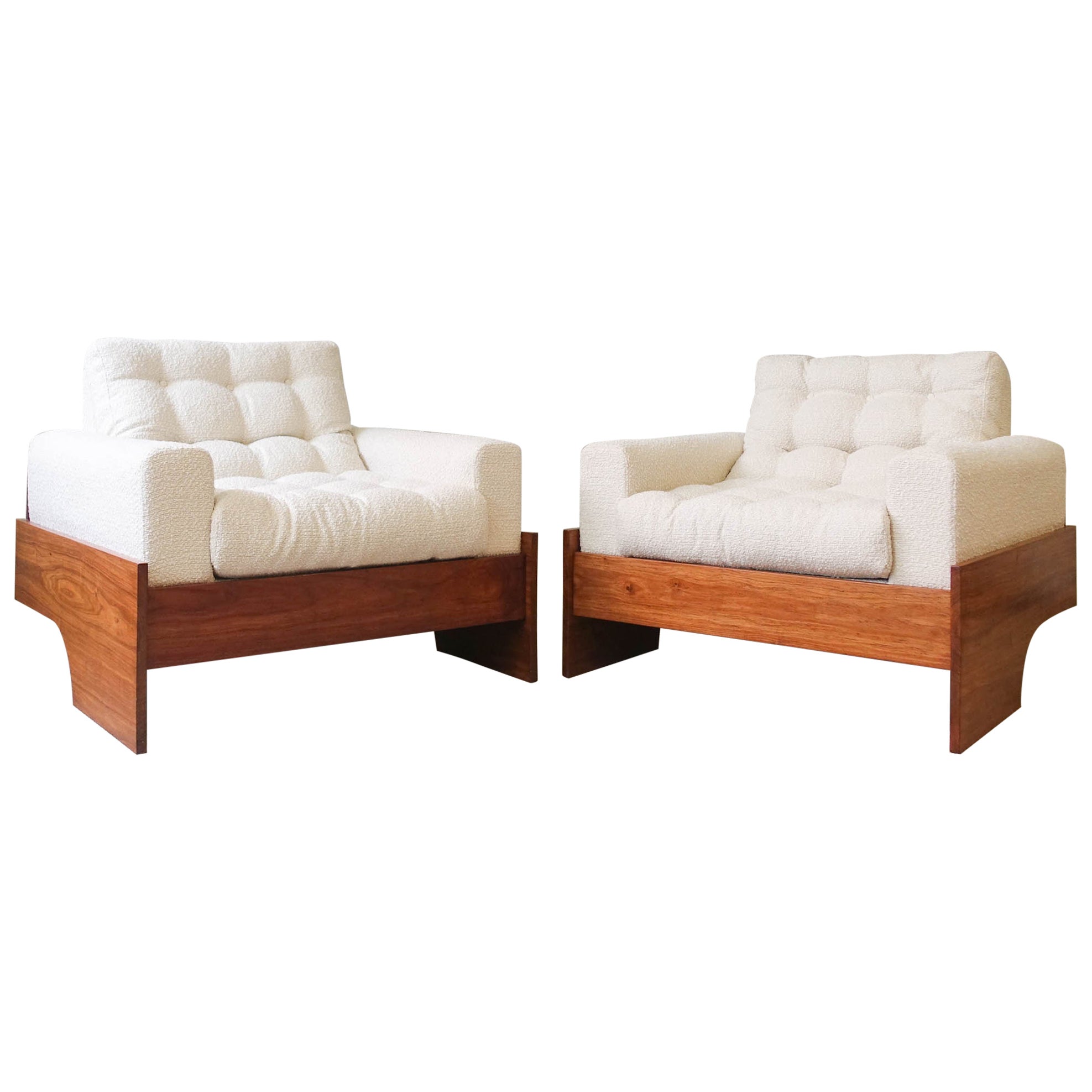 Pair of Brazilian Lounge Chairs in the Style of Jorge Zalszupin, 1960's