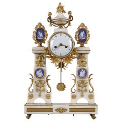 Important Louis XVI Period Clock with Wedgewood Decorations