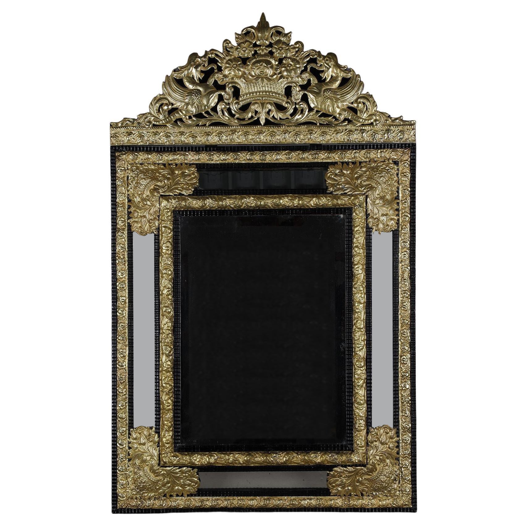 Importante miroir de style Louis XIV avec par-closes