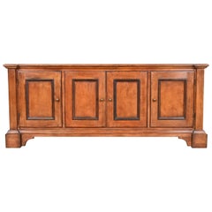 Baker Furniture French Louis Philippe Walnut Credenza or Media Cabinet