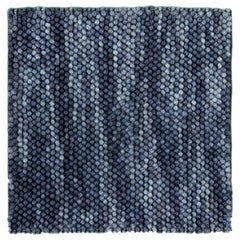Blue Modern Texture Handmade Custom Wool Rug