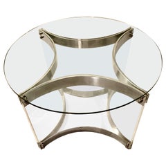 1970's Lucite, Glass and Chrome Metal Coffee Table by AlessandroAlbrizzi