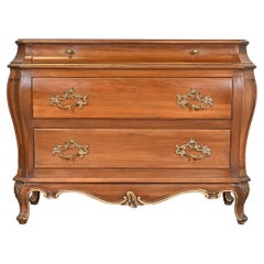 Karges French Provincial Louis XV Carved Walnut and Gold Gilt Bombay Chest