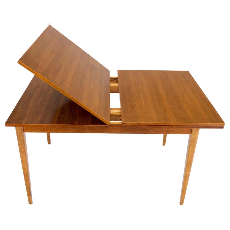 Danish Teak Rounded Corners Rectangle Dining Table One Hide Away Board ...