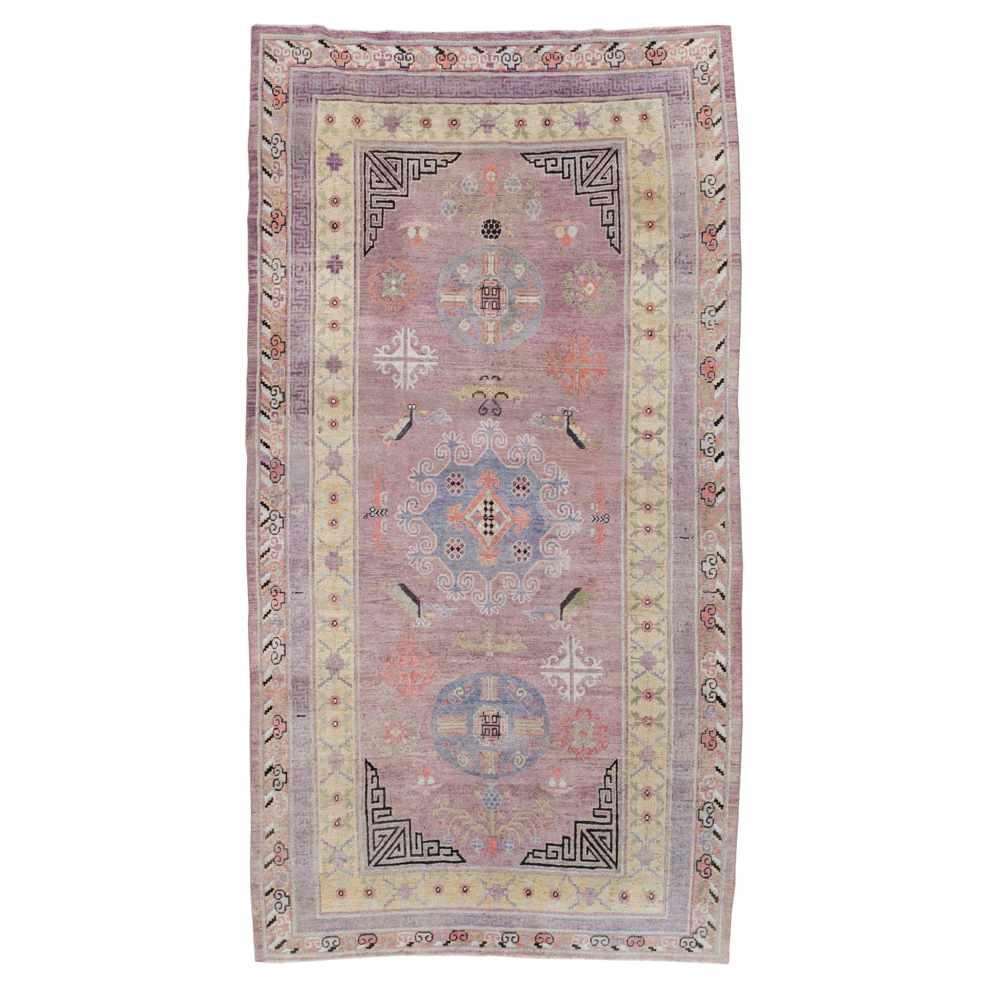 Handgefertigter Ostturkestanischer Khotan-Galerie-Teppich des frühen 20. Jahrhunderts