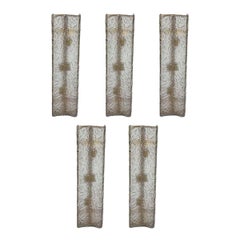 Set of Five 1960's Italian Mazzega Sconces