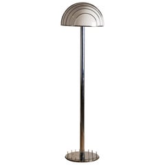 Adalberto Dal Lago for Esperia “Griglia” Space Age Chrome Floor Lamp