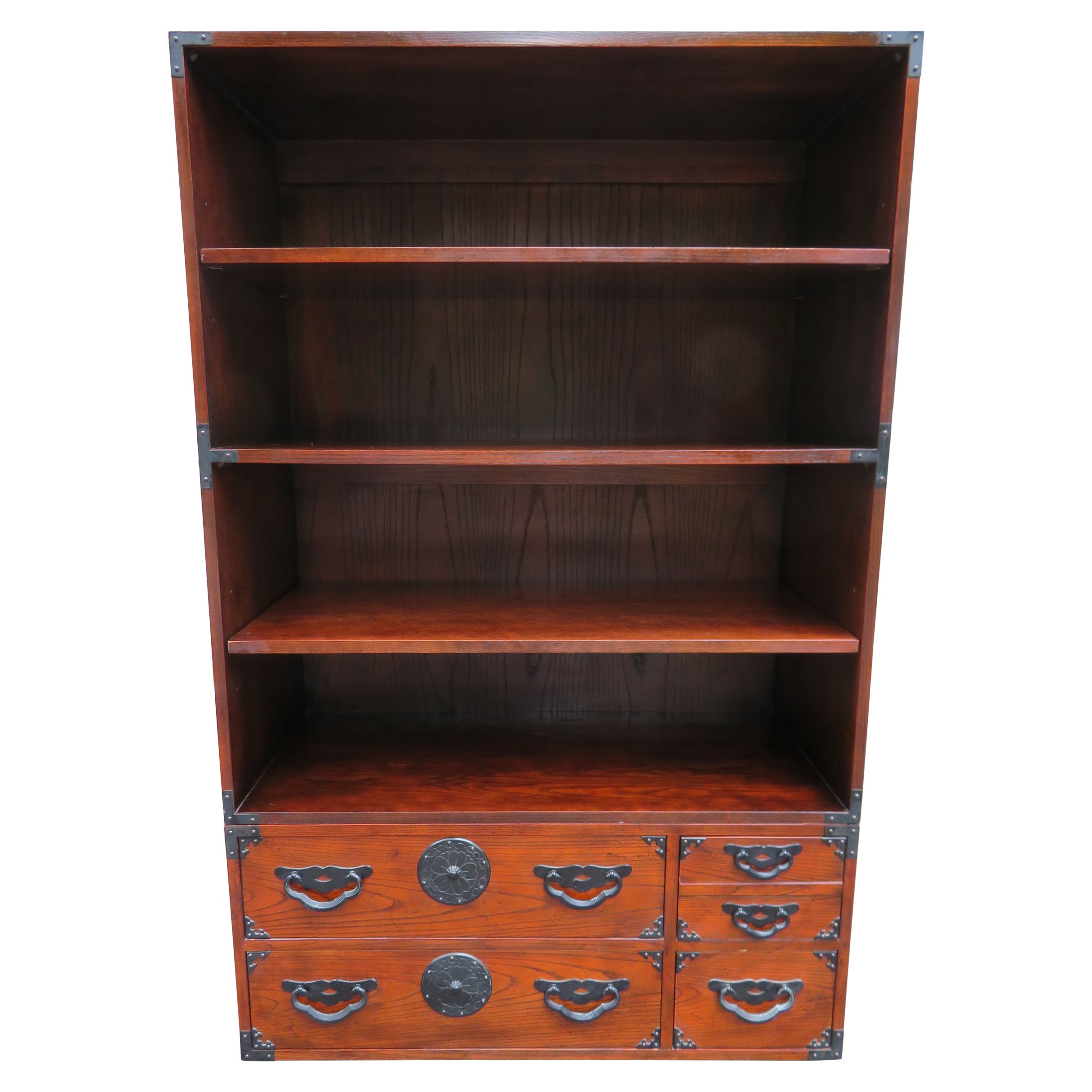 Unusual Baker Chinoiserie Modular Chest Bookcase Shelf Mid-Century Modern