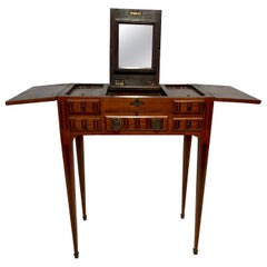 Antique French Satinwood "Poudreuse" or Lady's Dressing / Powder Table, Ca. 1860