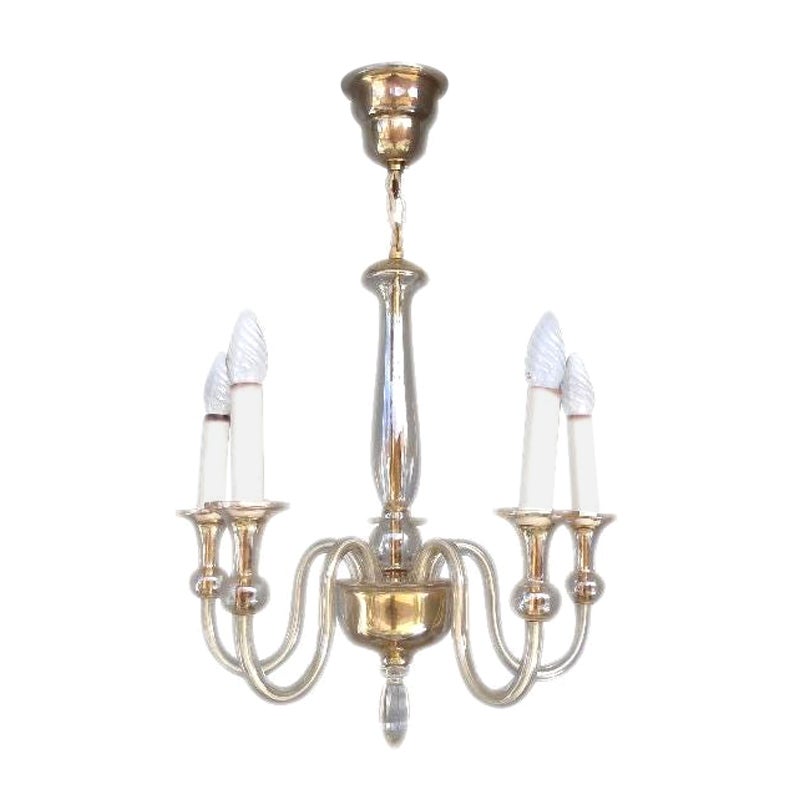 Venetian Chandelier in the Style of Venini, 1960 For Sale