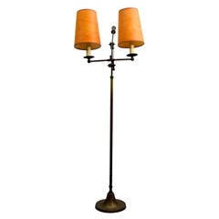 Lampadaire articulé en laiton, 1940