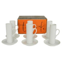 Lagardo Tackett White Porcelain Demitasse Cup & Saucer Set, 12 Pieces