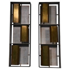 Rare Pair Brass Wall Light by Gio Ponti for Arredoluce