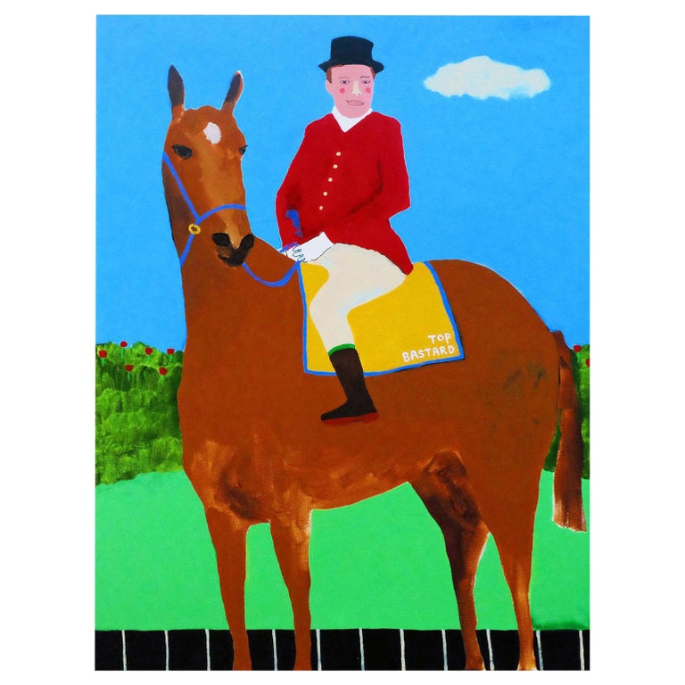'Leader of the Pack' Portrait Painting by Alan Fears Pop Art Horse For Sale