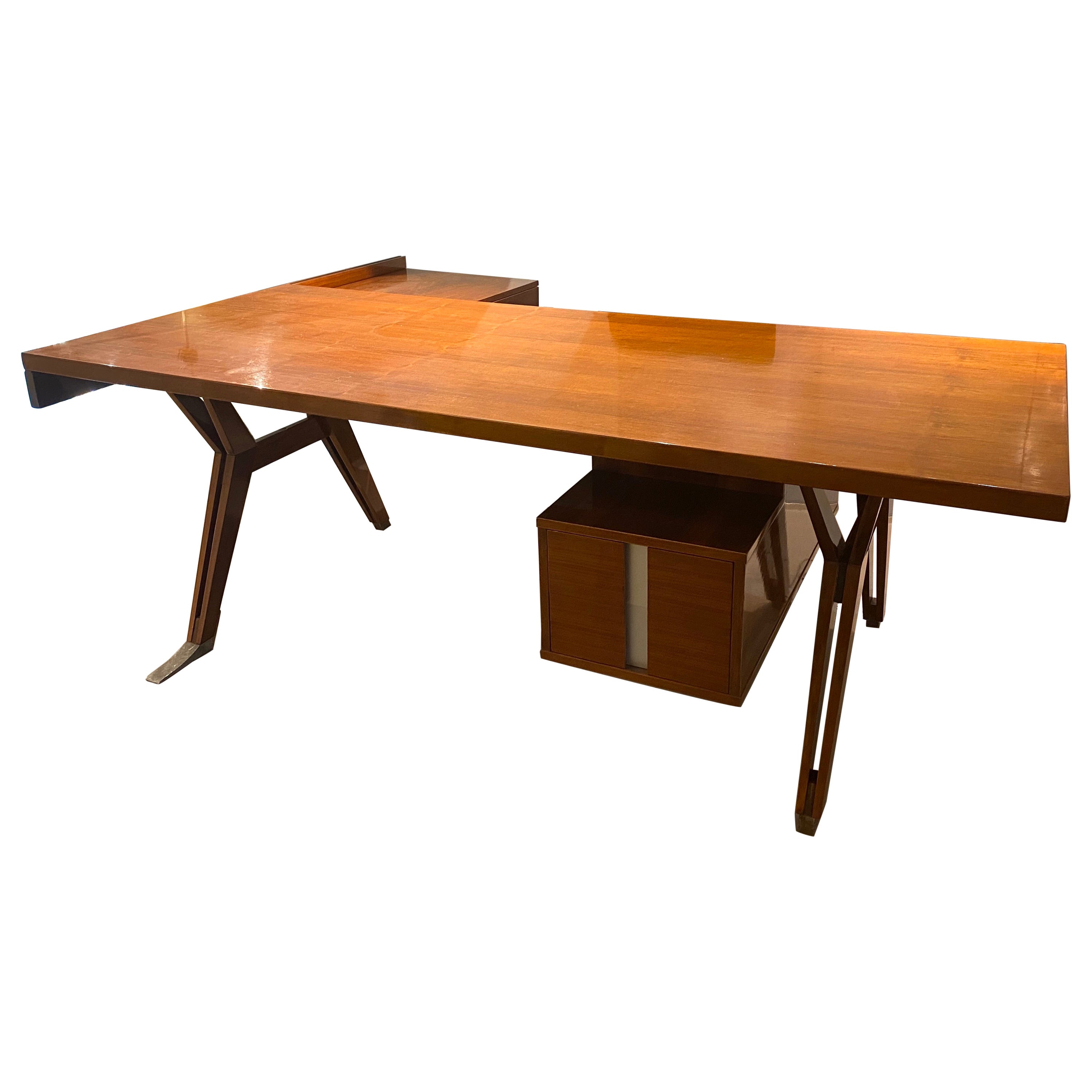 Important Mid Century Executive Desk by Ico Parisi for MIM 1958 For Sale