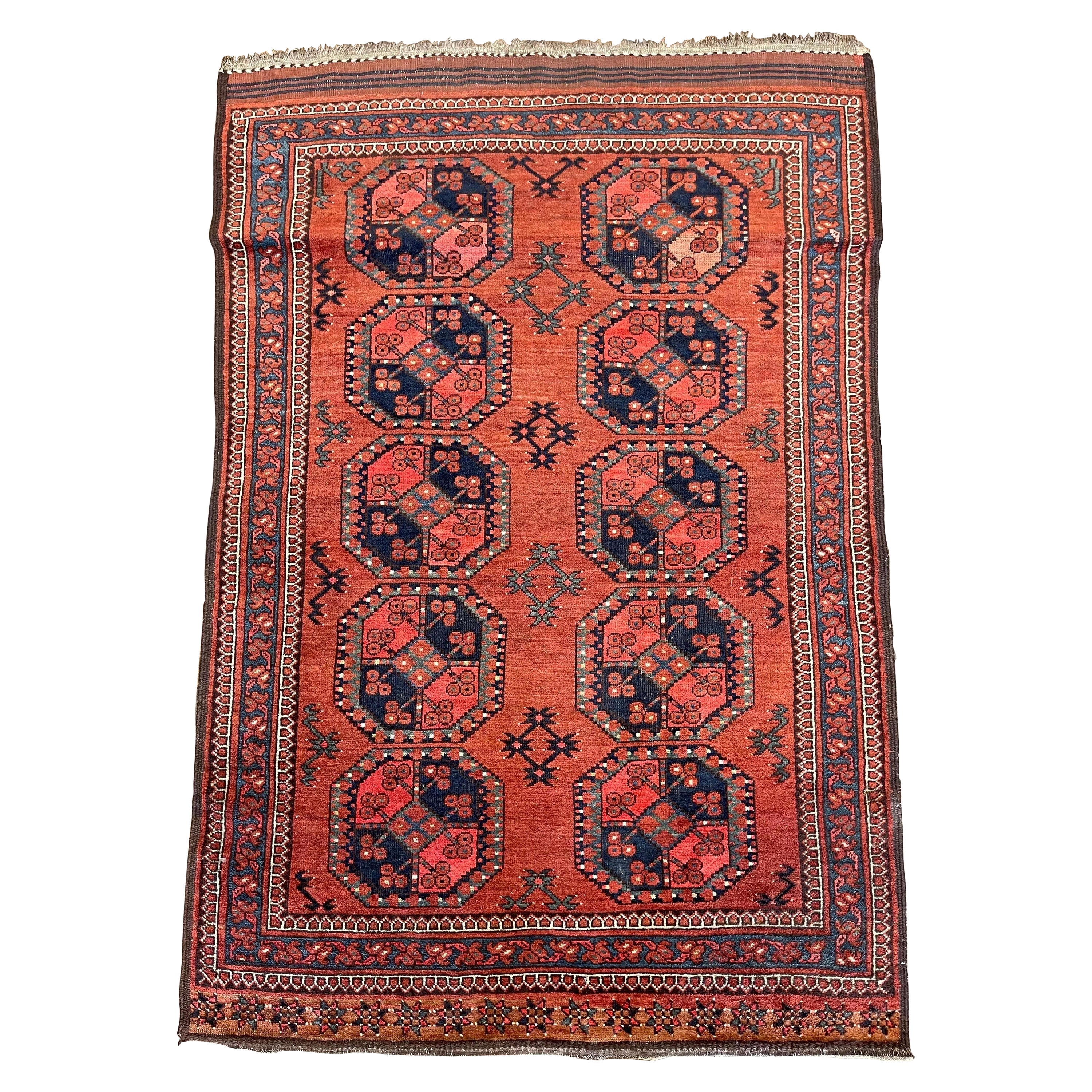 Ancien tapis turkmène Ersari ancien, vers 1900 