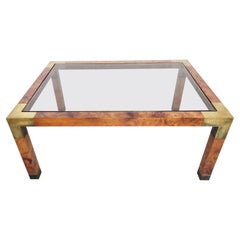 Vintage Burl Wooden Coffee Table, 1970s