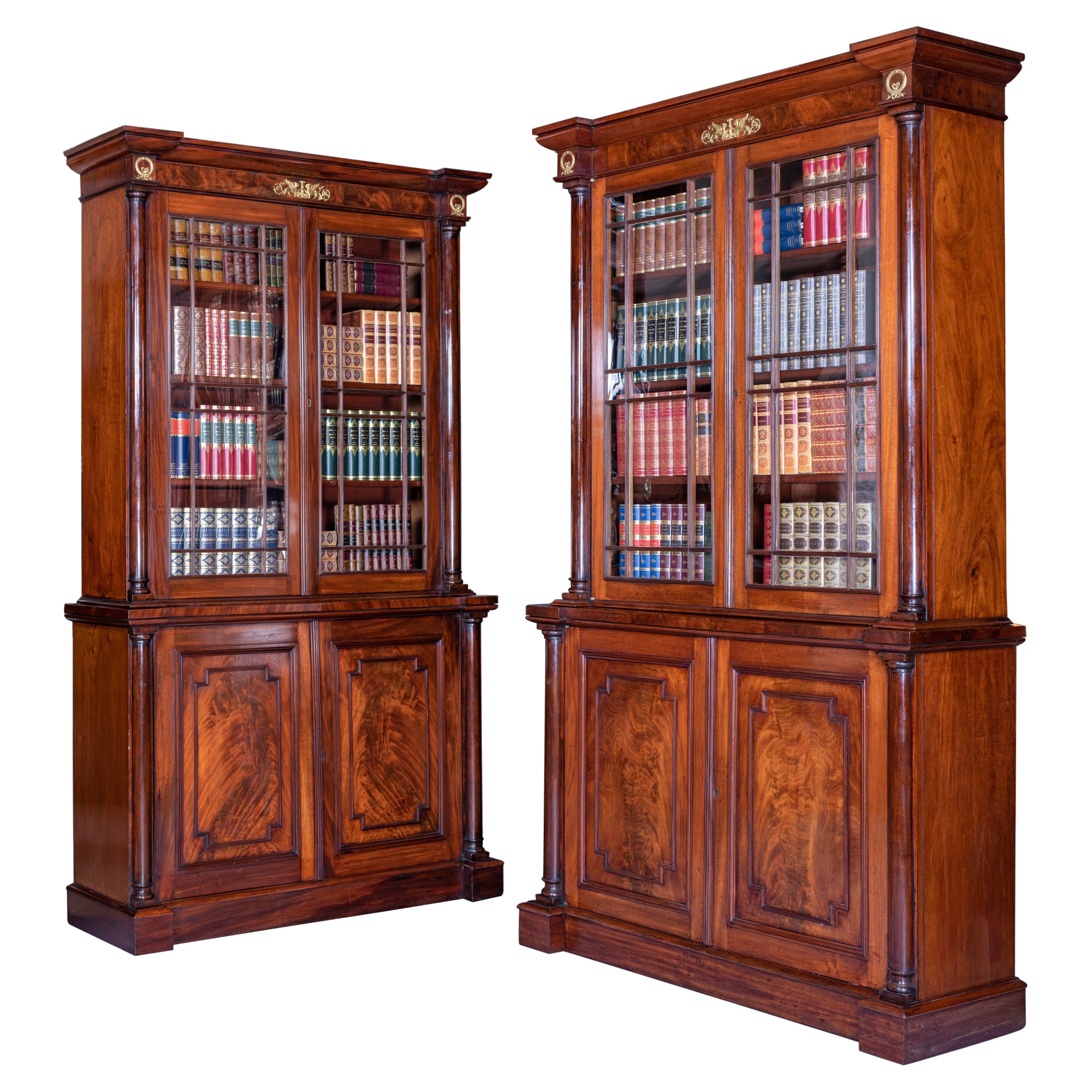 Pair of Early 19th Century Mahogany Bookcases Attributed to Gillows of Lancaster