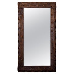 20th Century Italian Mid-Century Modern Vintage Metal Wall Glass Mirror
