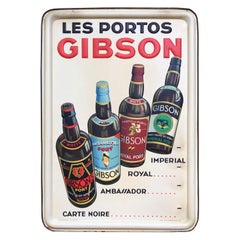 Retro 1936 Port Sign, Les Portos Gibson, an Appetizer Drink